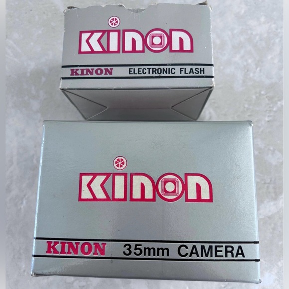 Vintage Set! NIB Kinon 35 mm SL3 Film Camera w/ new attachable electronic flash! - Picture 5 of 6